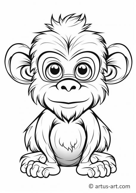 Page de coloriage de macaque